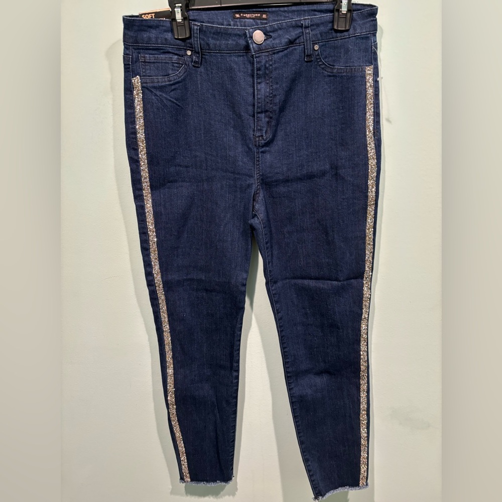 Unhemmed jeans